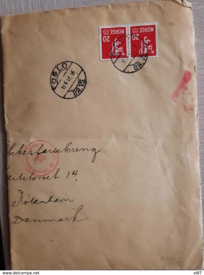 Oslo 1941 Censored Cover Is Bend - Other & Unclassified