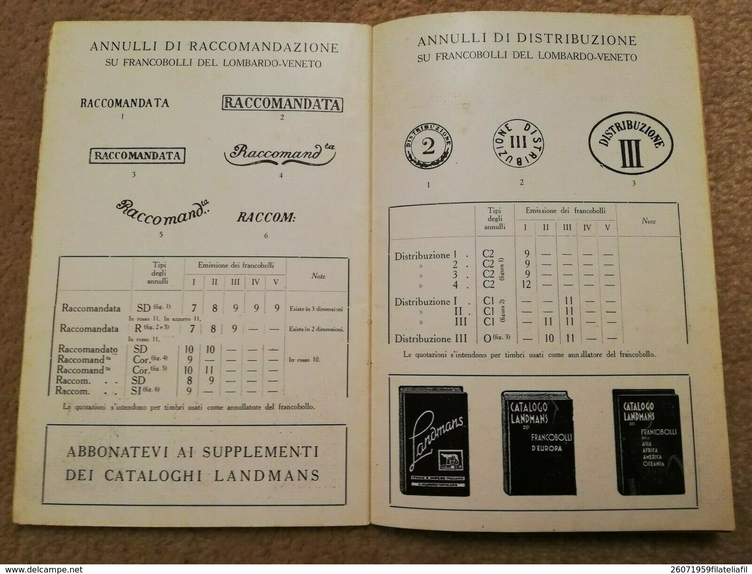 ANNULLAMENTI DEL LOMBARDO-VENETO SU FRANCOBOLLI DEL LOMBARDO-VENETO SARDEGNA E ITALIA - Filatelia E Historia De Correos