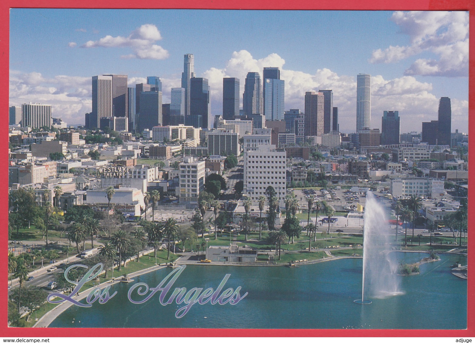 LOS ANGELES - MacArthur Park  Wilshire Boulevard -Photo J. Hill -SUP** 2 SCANS - Los Angeles