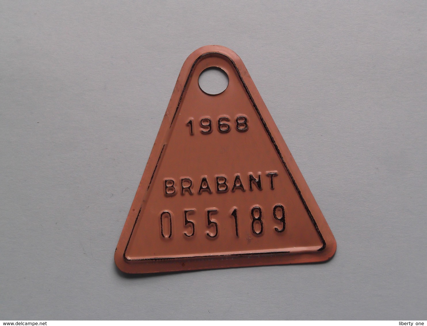 2 Opéénvolgende FIETSPLATEN / PLAQUE Vélo ( BRABANT Nrs. 055188 & 055189 ) Anno 1968 ( België ) ! - Nummerplaten