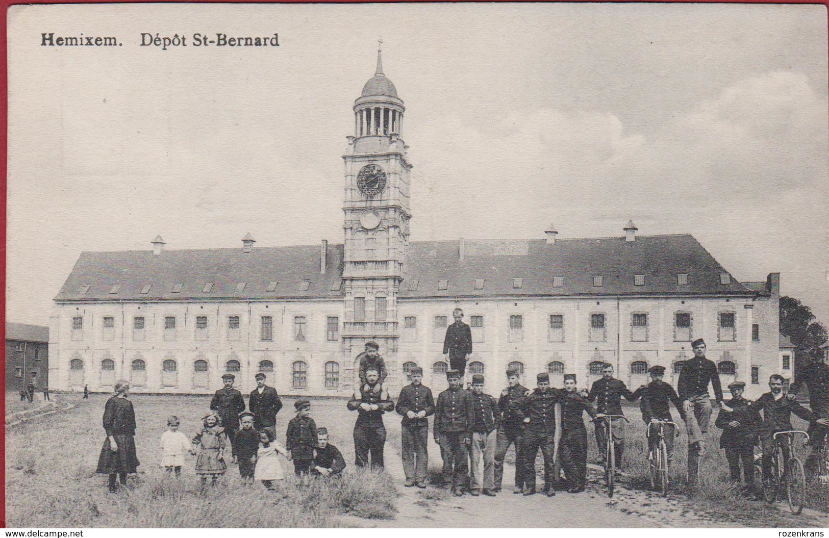 Hemixem Hemiksem Depot St Bernard Geanimeerd Met Kinderen ZELDZAAM Genie Belgian Army Armee Belge Military - Hemiksem