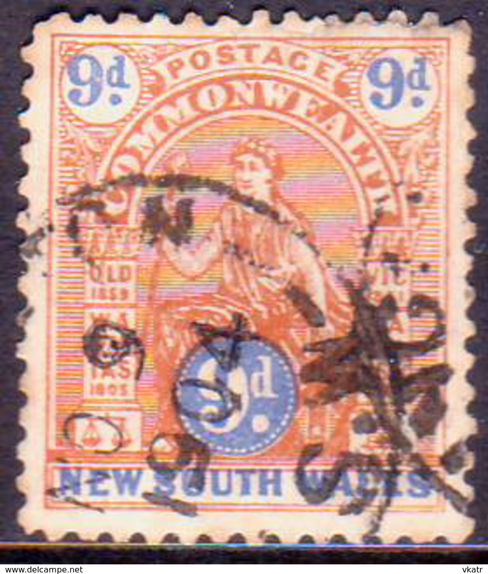 AUSTRALIA NEW SOUTH WALES 1903 SG #330 9d Used Perf.12¼x12½ CV £23 Wmk Crown Over NSW - Used Stamps