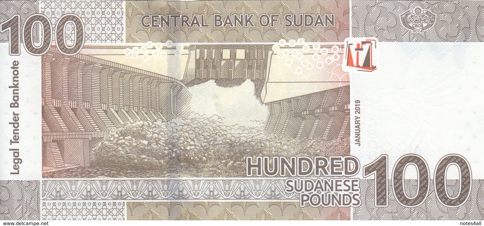 SUDAN 100 POUNDS 2019 P-NEW Au/UNC */* - Sudan