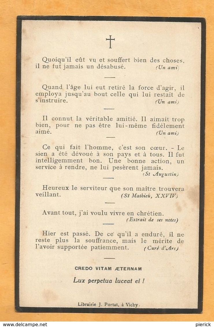 CARTE MEMOIRE  MORTUAIRE GENEALOGIE FAIRE PART DECES MENABREA AUGUSTE ALBERTVILLE 1840 BOURB ARGENTAL 1924 PERCEPTEUR - Décès