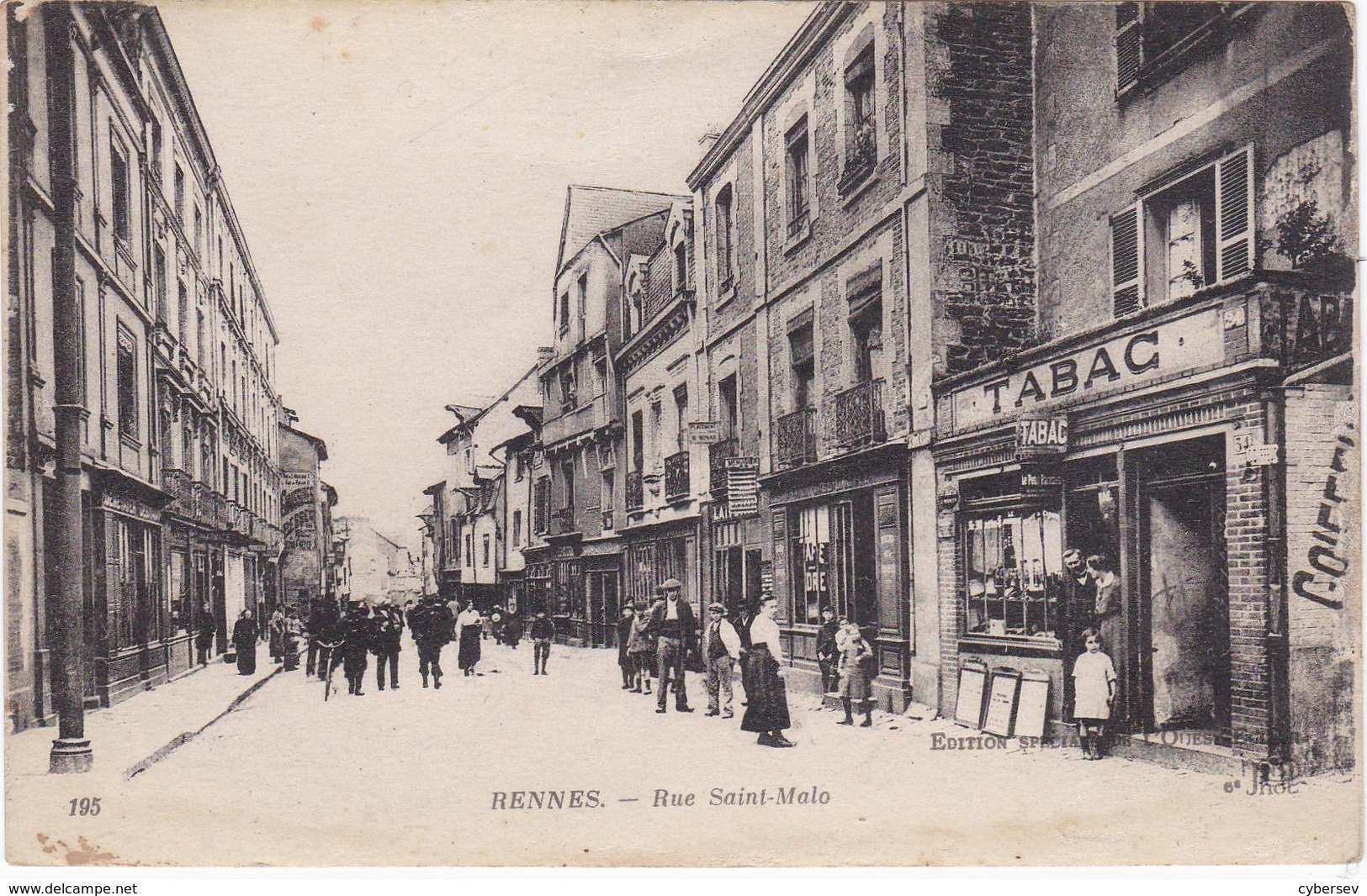 RENNES - Rue Saint-Malo - Tabac - Animé - Très RARE - Rennes