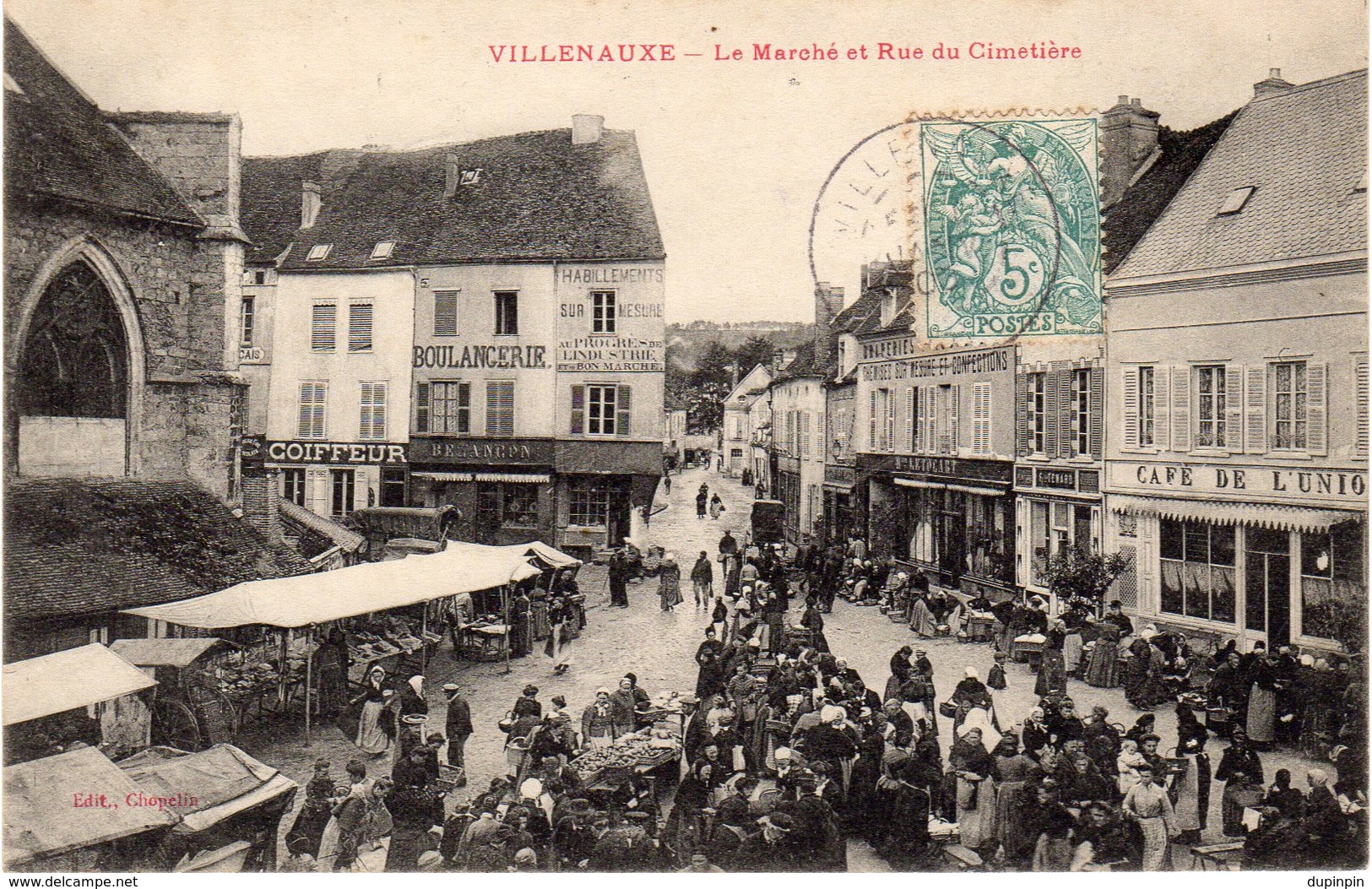 VILLENAUXE - Le Marché Et Rue Du Cimetière - Altri & Non Classificati