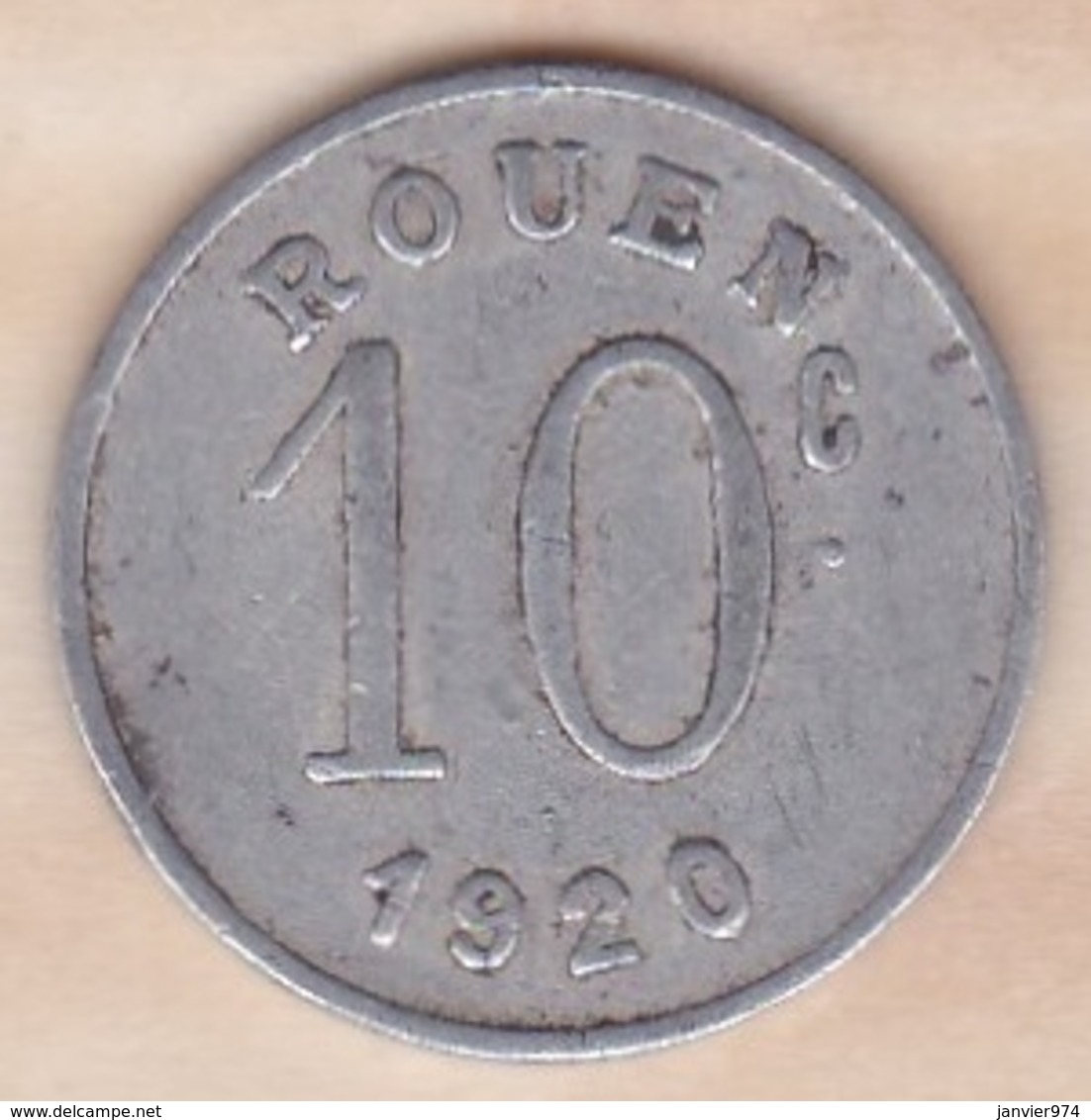 76 . Seine-Maritime. Rouen. Ligue Des Commerçants . 10 Centimes 1920 - Notgeld