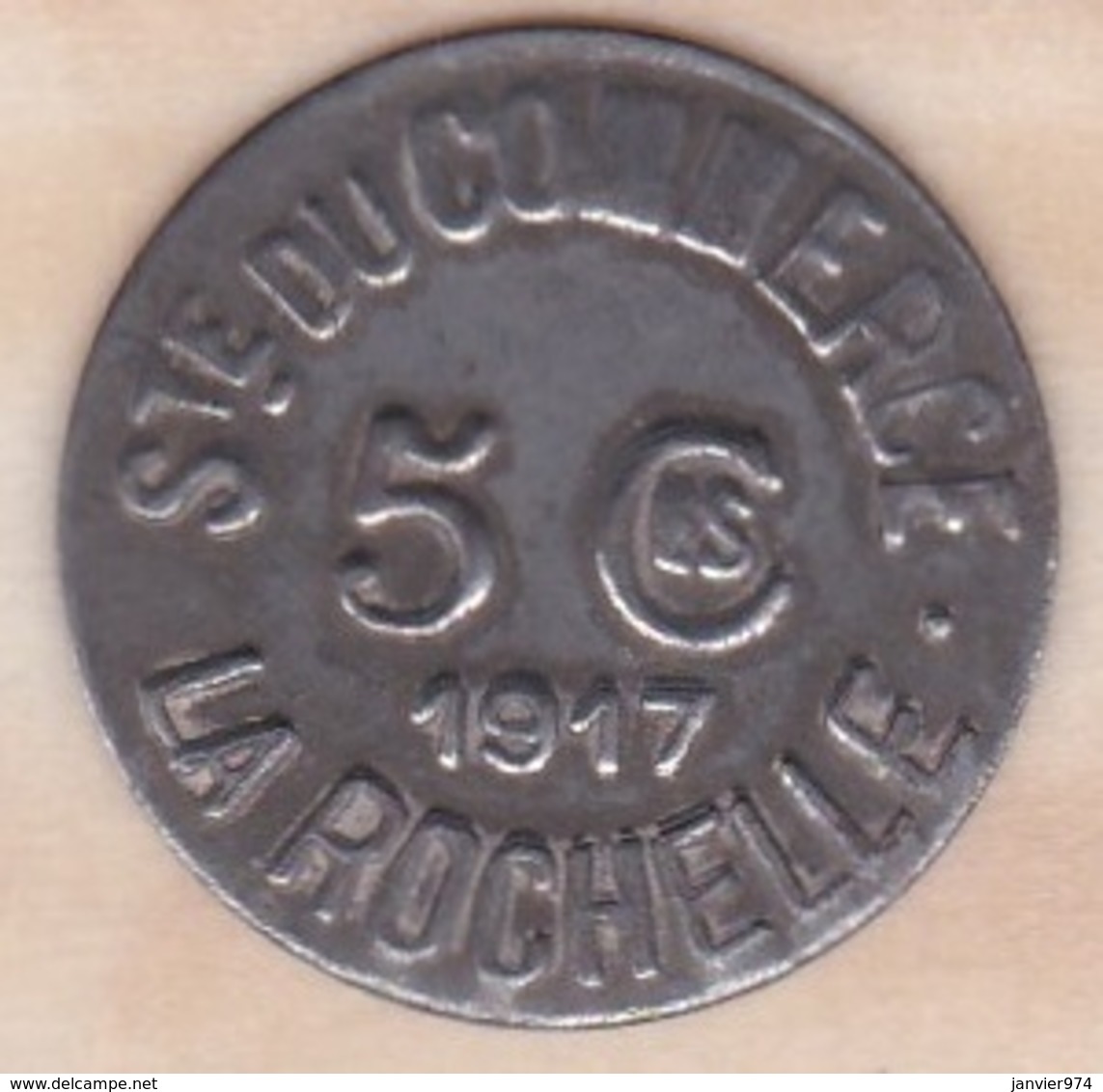 17 . Charente-Maritime. Société De Commerce La Rochelle. 5 Centimes 1917 - Monetary / Of Necessity