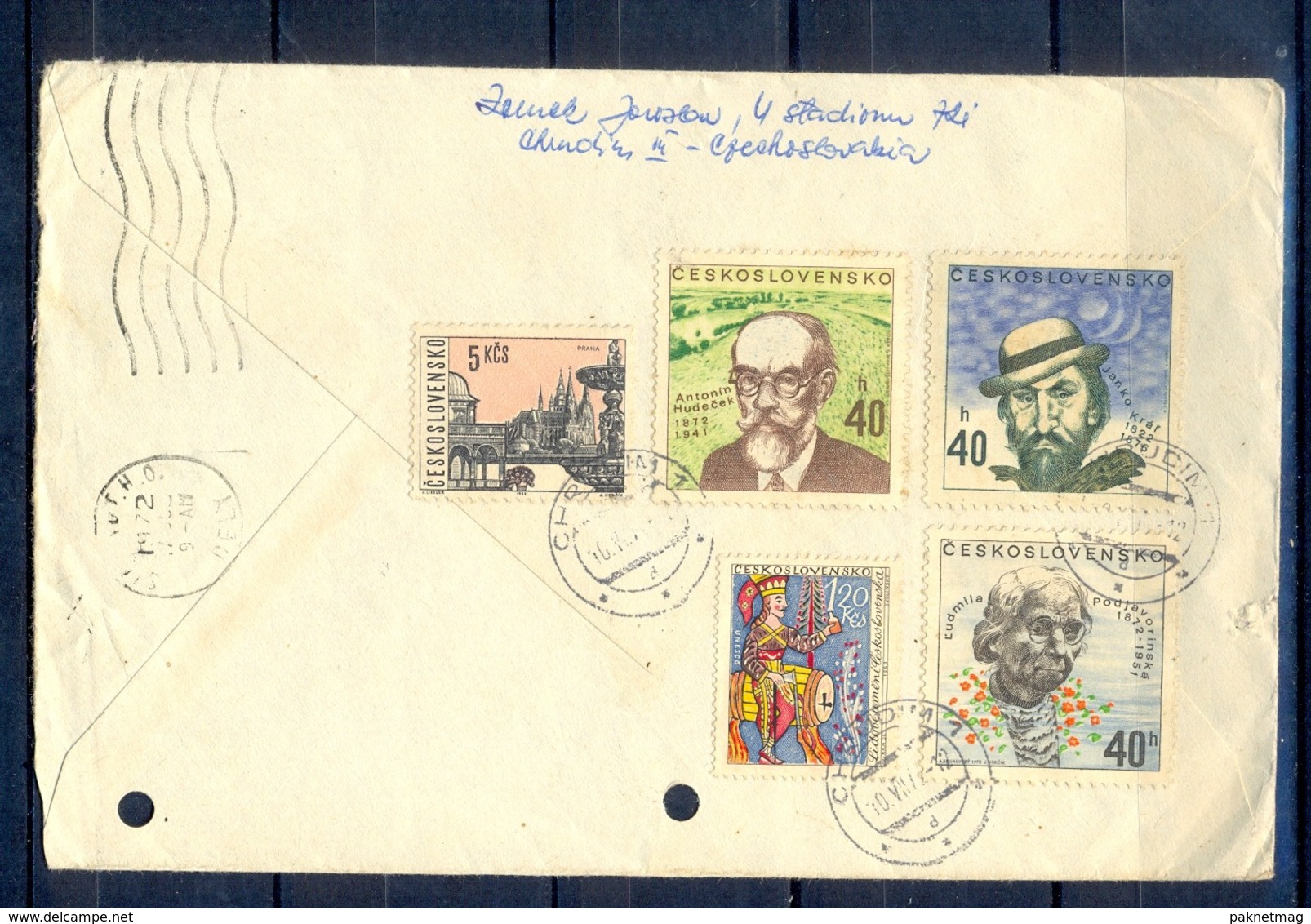 X118-  Postal Used Cover. Posted From Czechoslovakia To Pakistan. Famous People. - Other & Unclassified