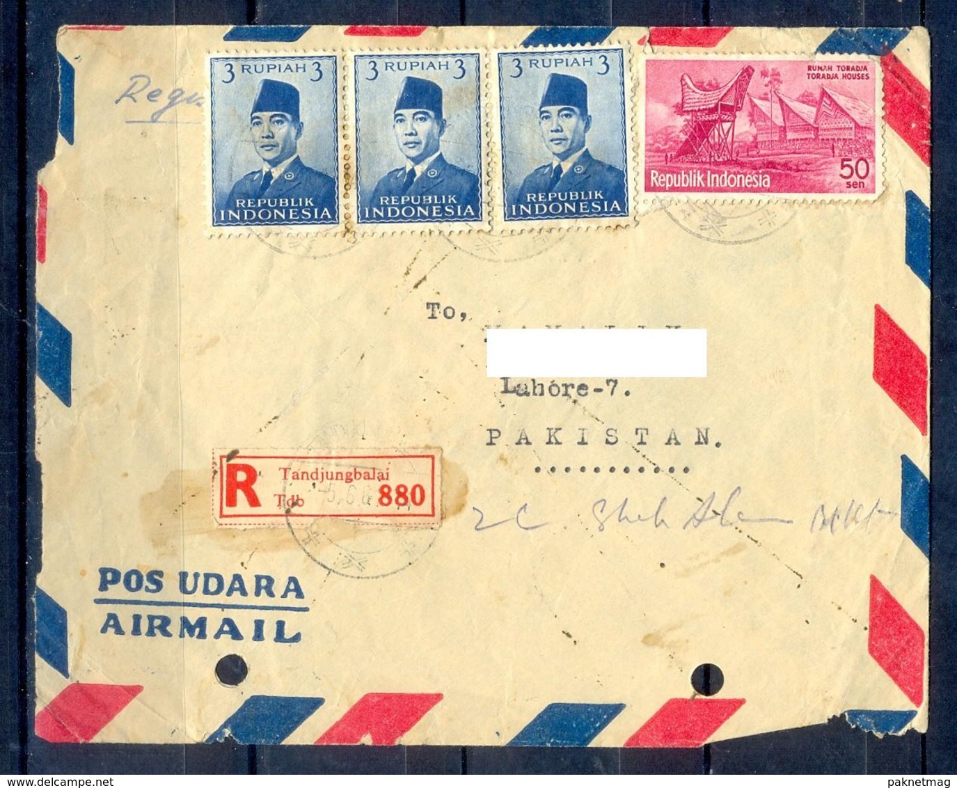 X119-  Postal Used Cover. Posted From Indonesia To Pakistan. Famous People. House. - Indonesia