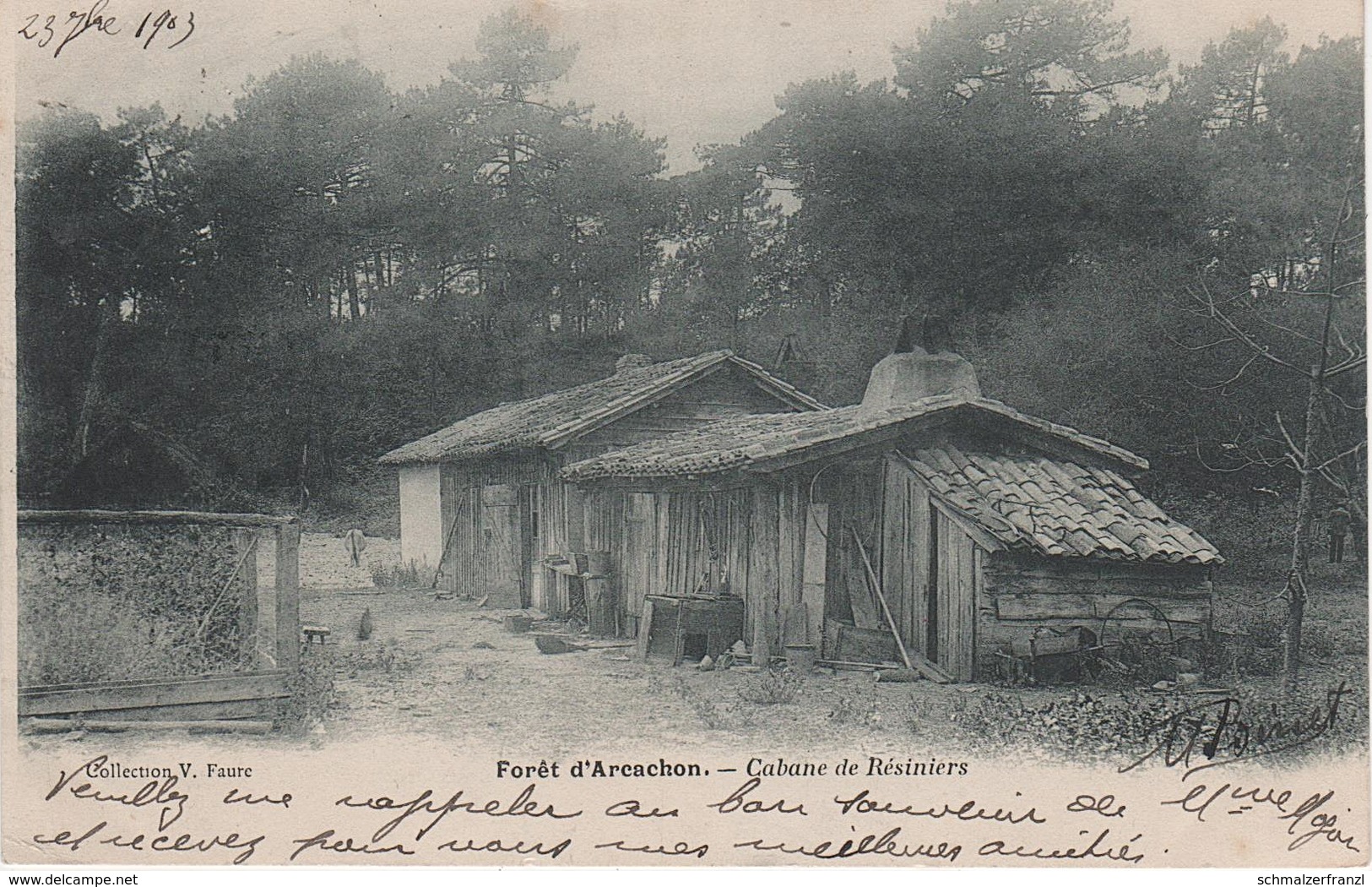 CPA AK Forêt D Arcachon Cabane De Résiniers A La Teste Buch Gujan Mestras Biganos Lanton Pilat Andernos Bains 33 Gironde - Arcachon