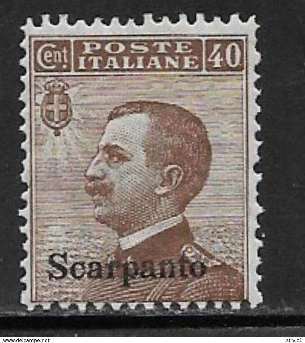 Italy Aegean Islands Scarpanto Scott # 7 MNH Italy Stamp Overprinted, 1912 - Aegean (Scarpanto)