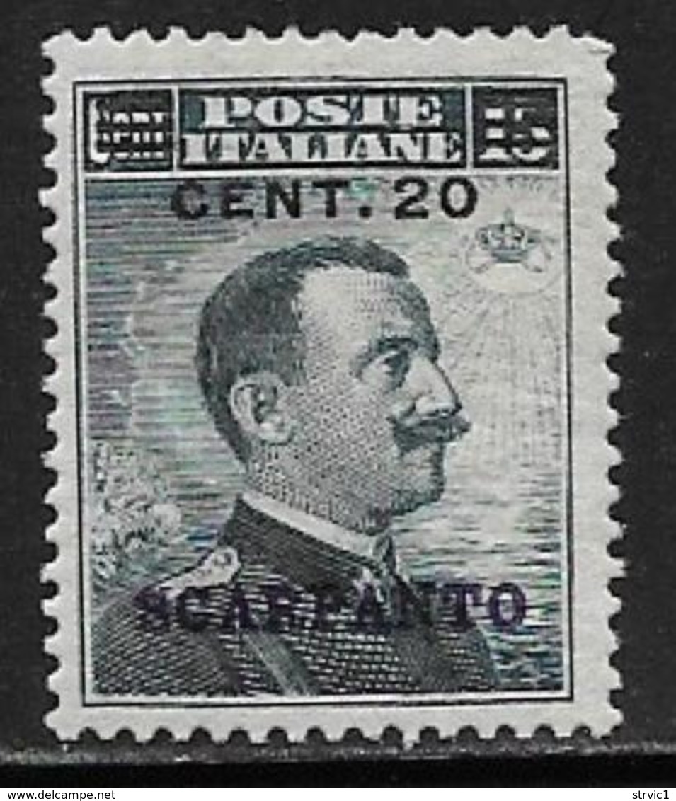 Italy Aegean Islands Scarpanto Scott # 11 Mint Hinged Italy Stamp Overprinted, 1916 - Aegean (Scarpanto)