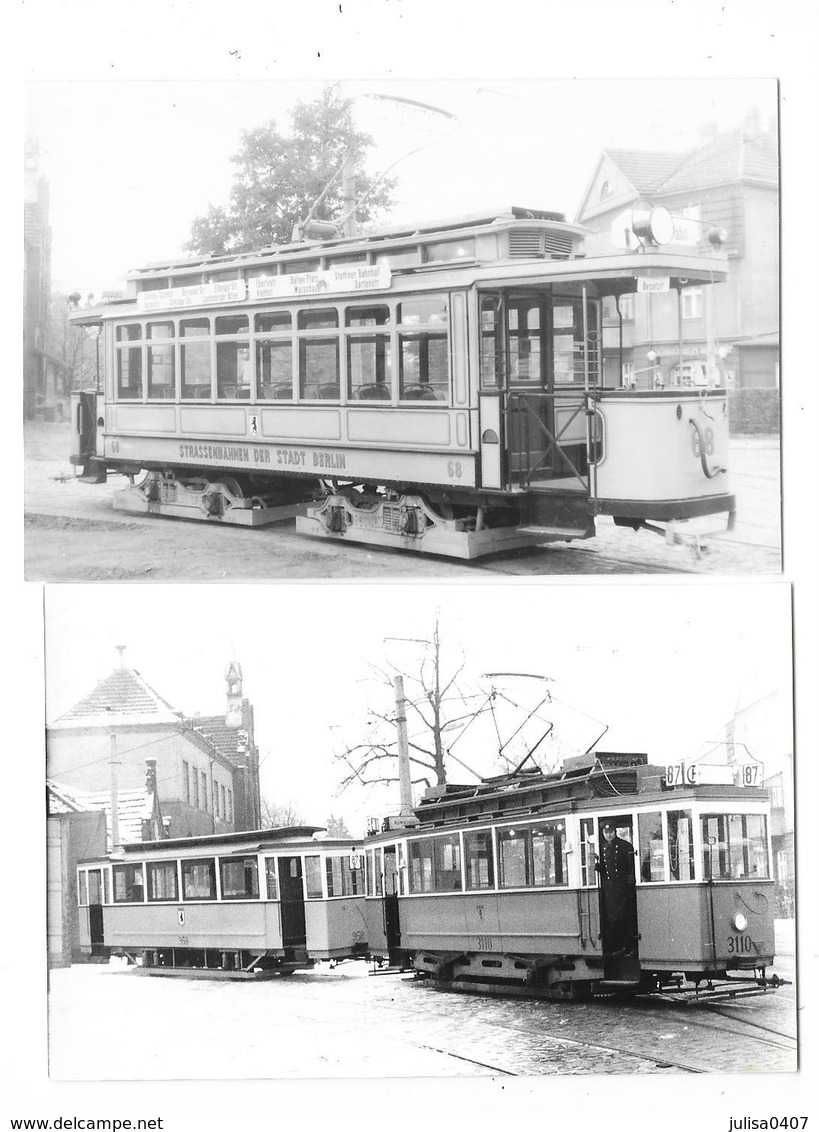 BERLIN SCHMOECKWITZ  (Allemagne) Deux Photographies  Tramways électriques 1973 Et 1976 - Schmöckwitz