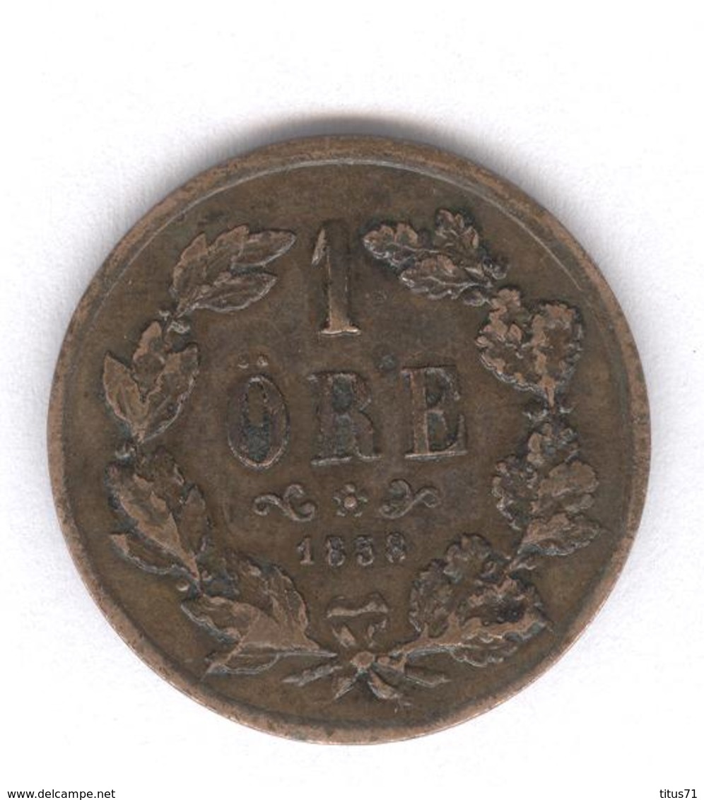 1 Ore Suède 1858 TTB+ - Suède