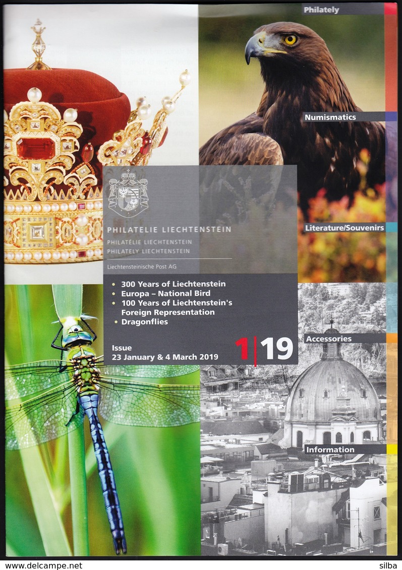 Liechtenstein / 1 / 2019 / Europa Birds, Dragonflies / Philatelic Postage Stamps Prospectus, Leaflet, Brochure - Otros & Sin Clasificación