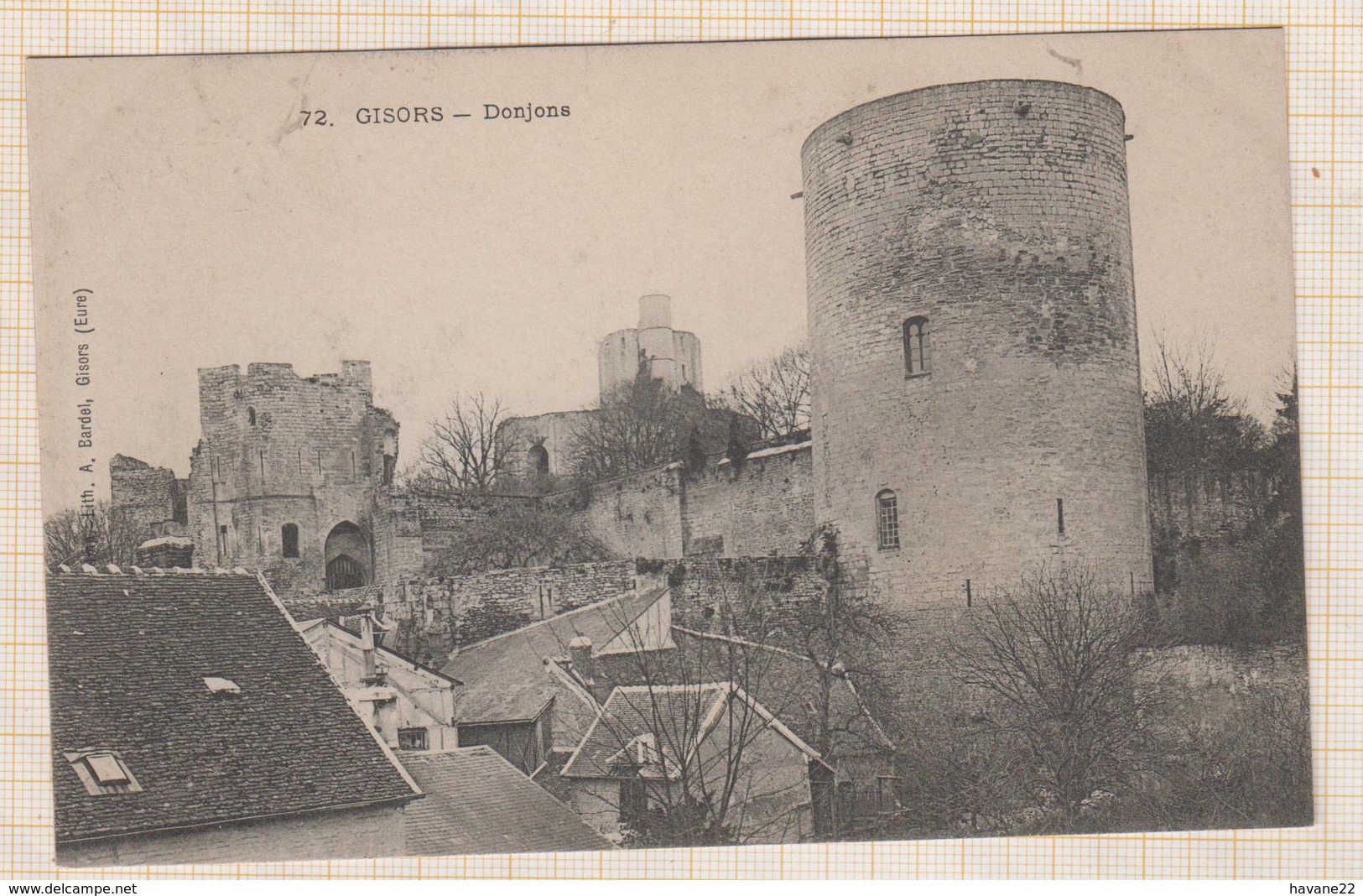 9AL337 GISORS DOJONS  2 SCANS - Gisors