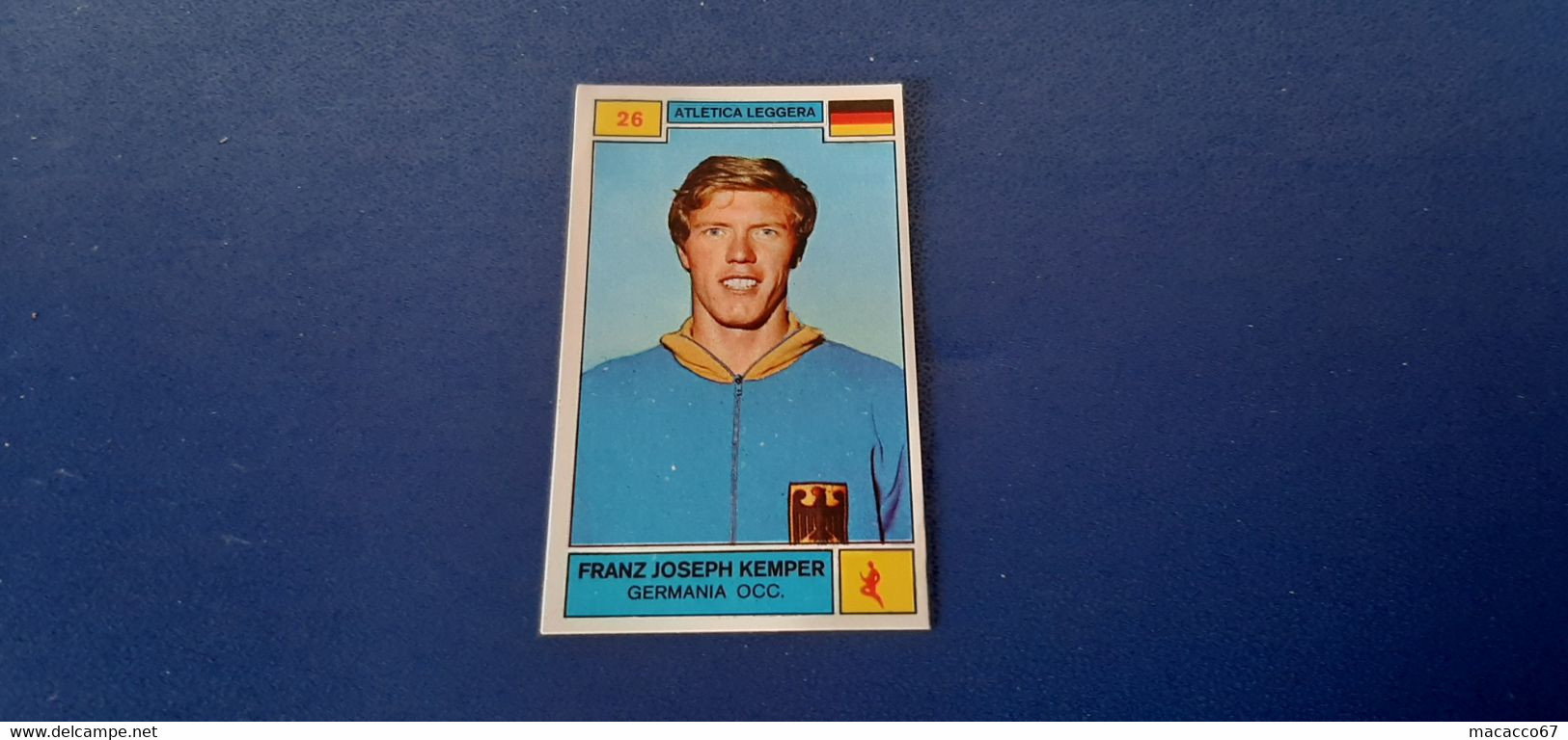 Figurina Panini Campioni Dello Sport 1969 - 026 Franz Joseph Kemper - Edizione Italiana