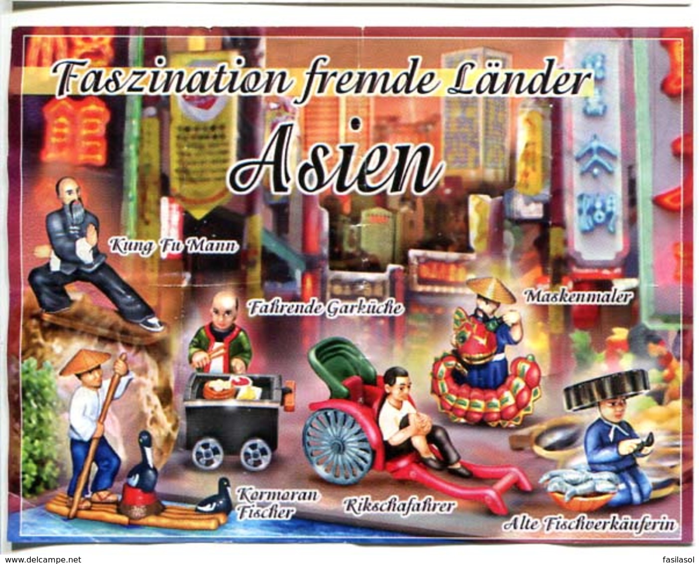 Kinder 2002 : Série Complète Allemande : Faszination Fremde Lander Asien (6 Figurines Avec 6 BPZ) - Lots