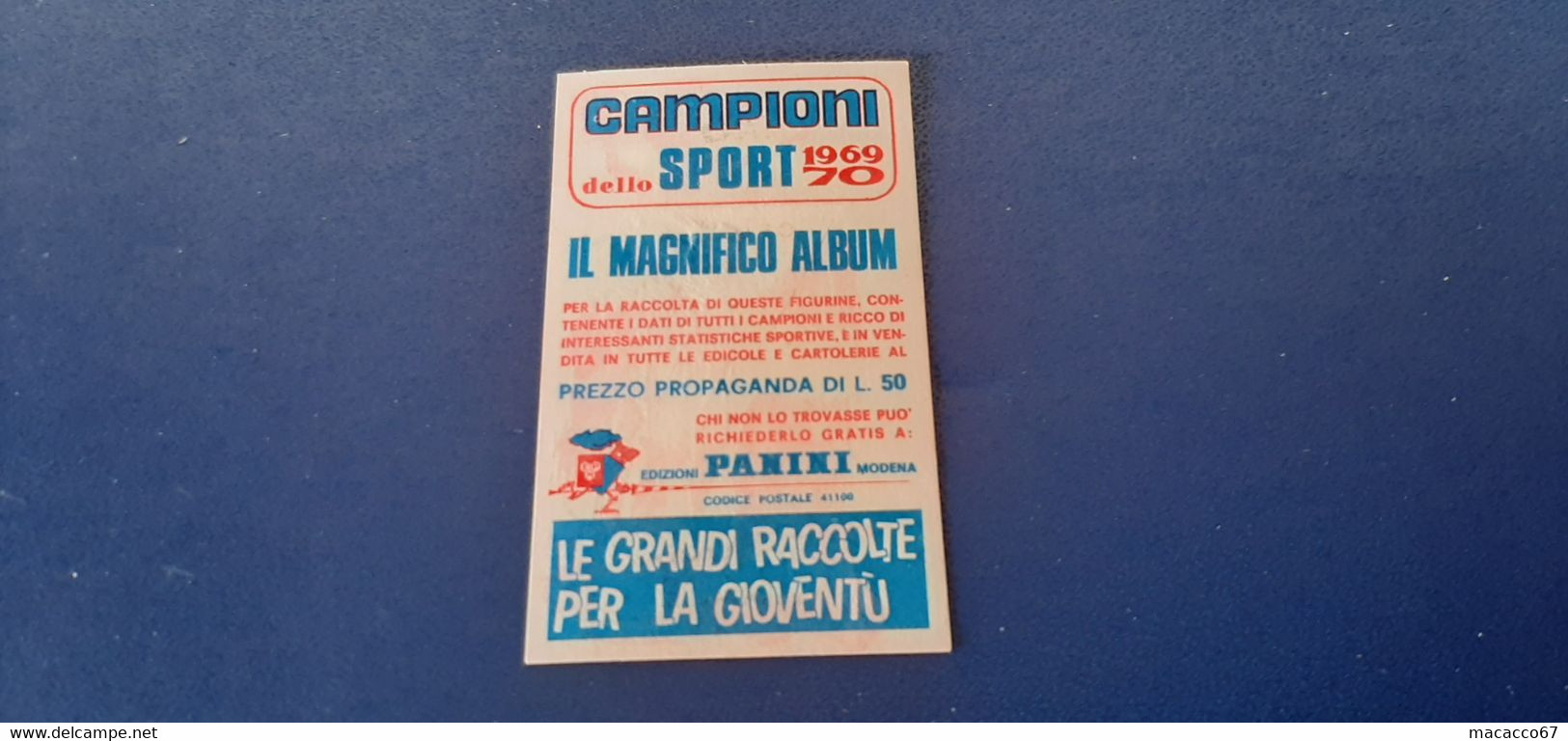 Figurina Panini Campioni Dello Sport 1969 - 040 Jurgen Haase - Edizione Italiana