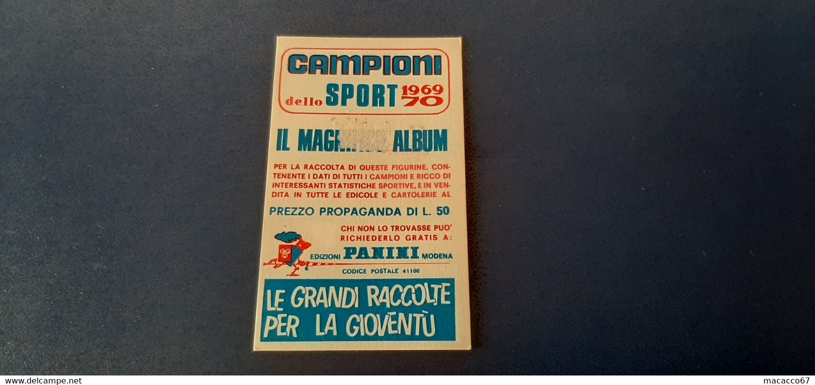 Figurina Panini Campioni Dello Sport 1969 - 054 Bob Seagren - Edizione Italiana