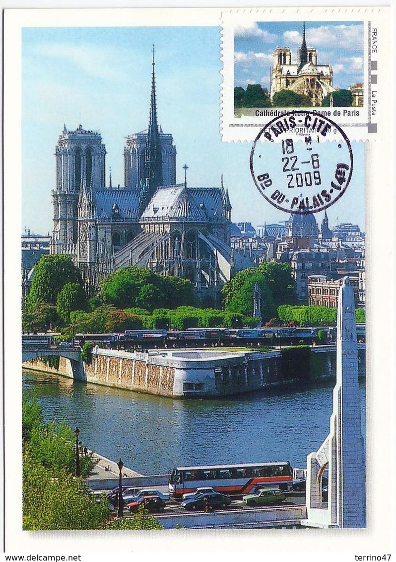 Carte Maximum PARIS Cathédrale NOTRE DAME - LA SEINE - 2000-2009