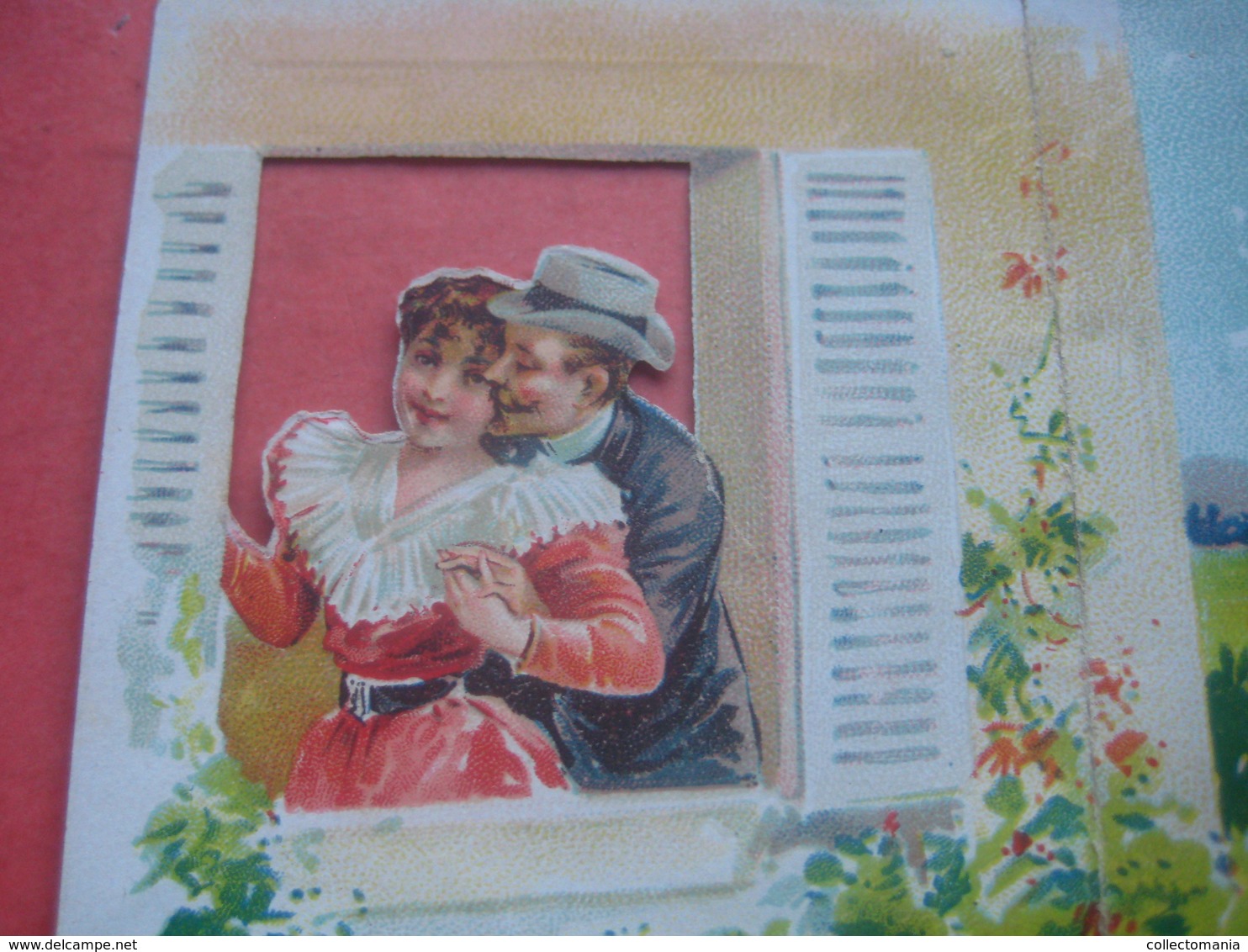 1 litho printed FOLDER double card 11,3 X 8,3cm  c1895,  printer GOOSSENS, PUB APERITIF au KOLA  Fonbonne  VG