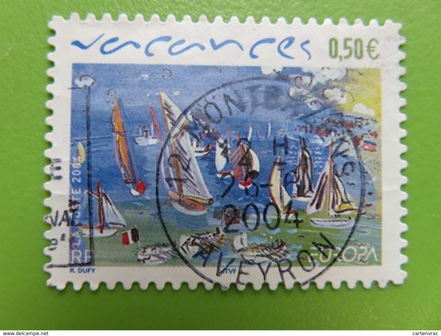 Timbre France YT 3672 AA (42) - Les Vacances - 2004 - Cachet Rond Montbazens (Aveyron) - Autres & Non Classés