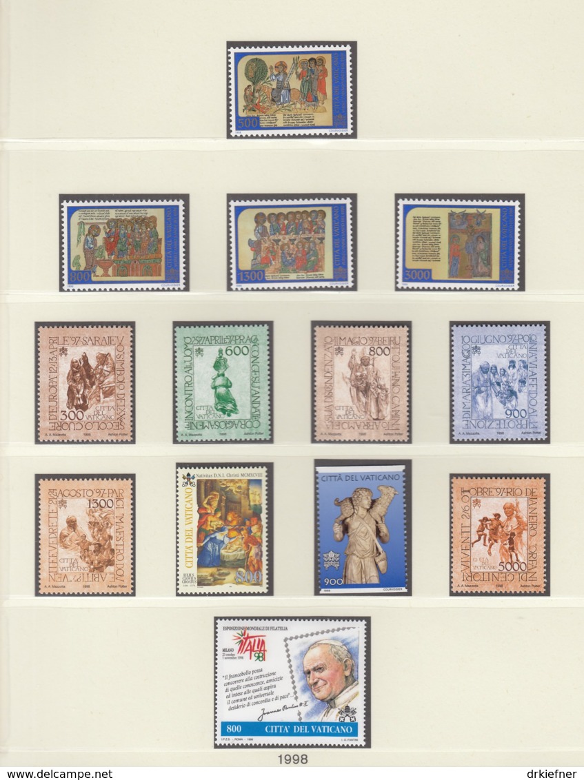 VATIKAN  Jahrgang 1998, Postfrisch **, Komplett Mi. 1234-1268 - Années Complètes