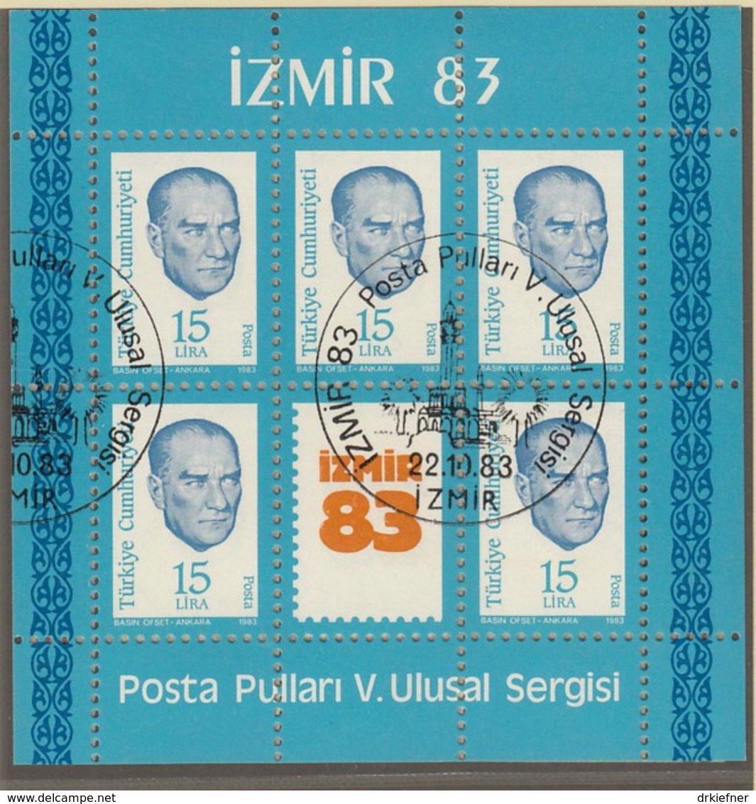 TÜRKEI  Block 23, Gestempelt, Nationale Briefmarkenausstellung IZMIR ’83, 1983 - Blokken & Velletjes