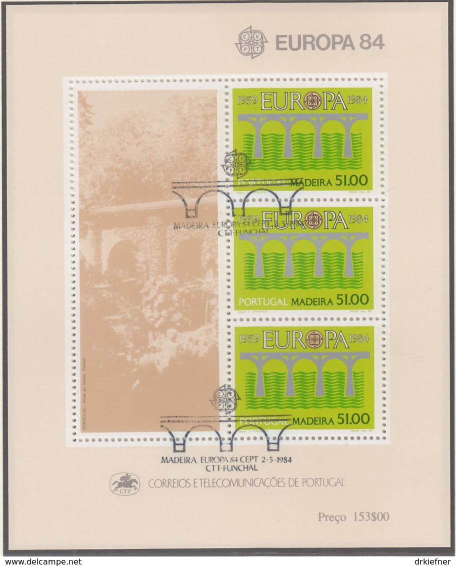 MADEIRA Block 5, Gestempelt, Europa: 25 Jahre CEPT, 1984 - 1984