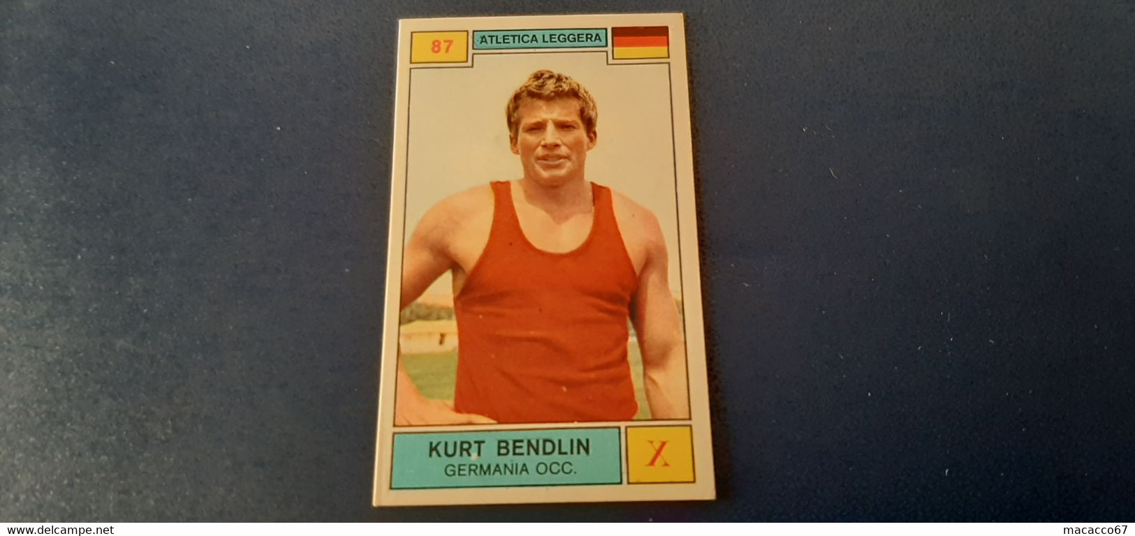 Figurina Panini Campioni Dello Sport 1969 - 087 Kurt Bendlin - Edizione Italiana