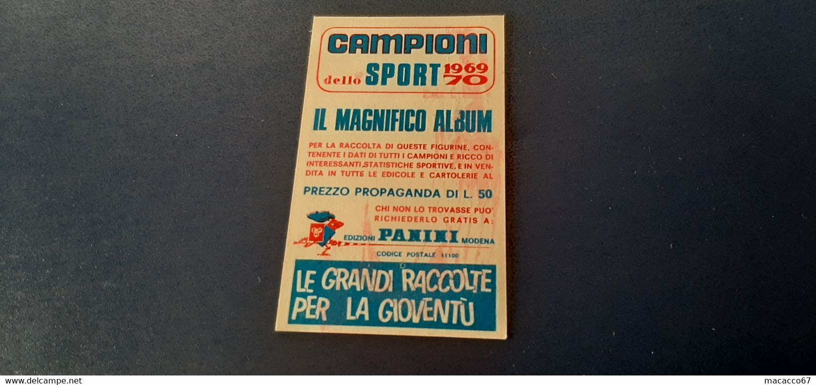 Figurina Panini Campioni Dello Sport 1969 - 089 Christoph Hohne - Edizione Italiana