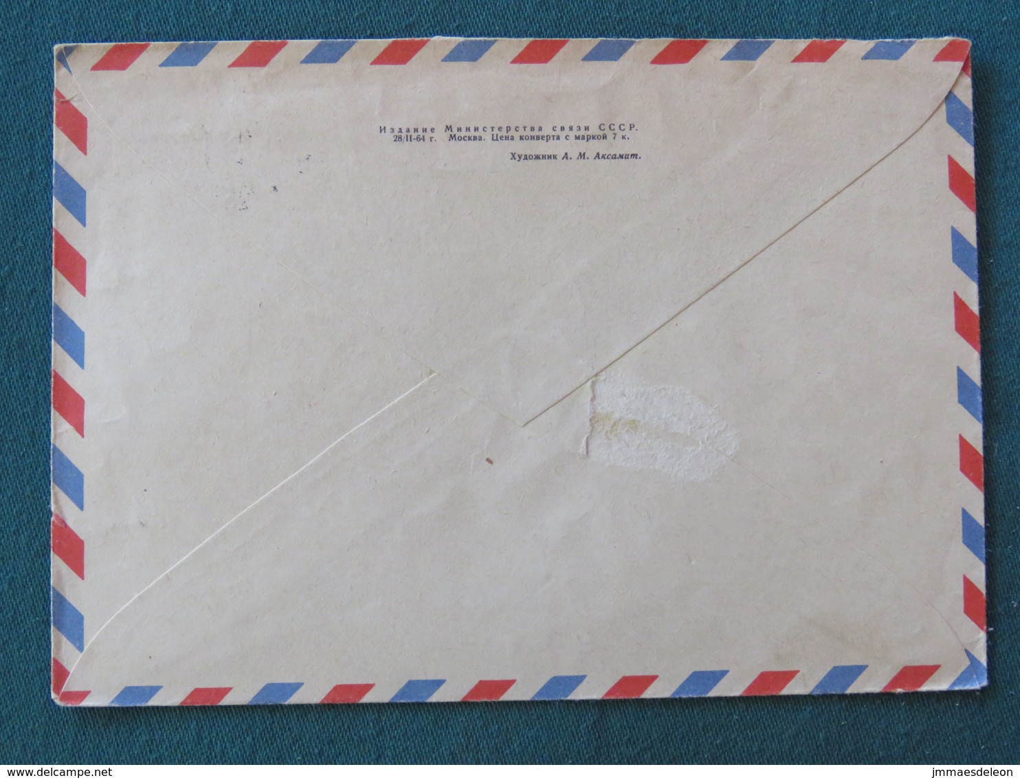 Russia (USSR) 1964 Stationery Cover Leningrad To Belgium - Kremlin - Space - Plane - Airport - Brieven En Documenten