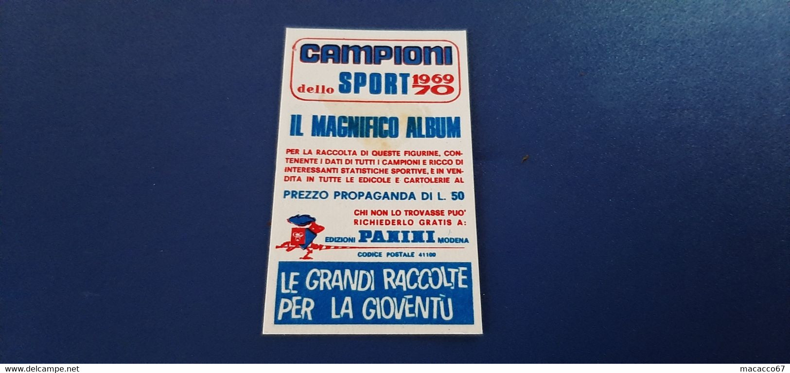 Figurina Panini Campioni Dello Sport 1969 - 104 Enzo Nobili - Edizione Italiana