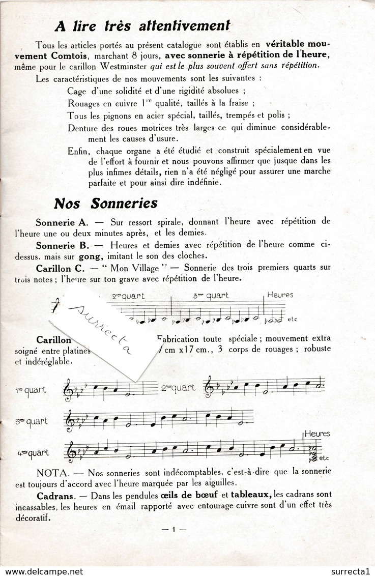 Fascicule Illustré 16 Pages / Horlogerie / "La Jurassienne" Morez Jura - 1900 – 1949