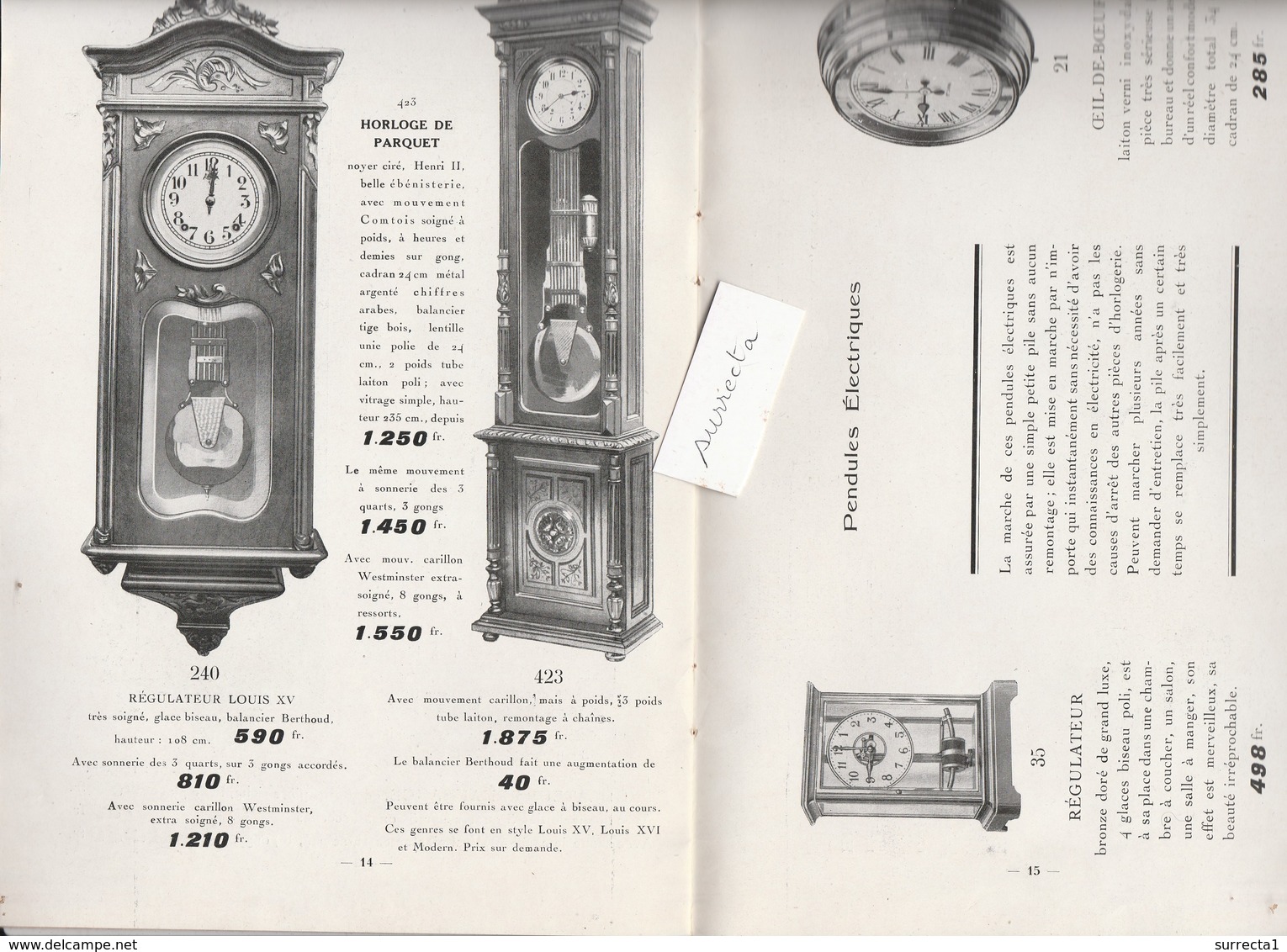 Fascicule Illustré 16 Pages / Horlogerie / "La Jurassienne" Morez Jura - 1900 – 1949