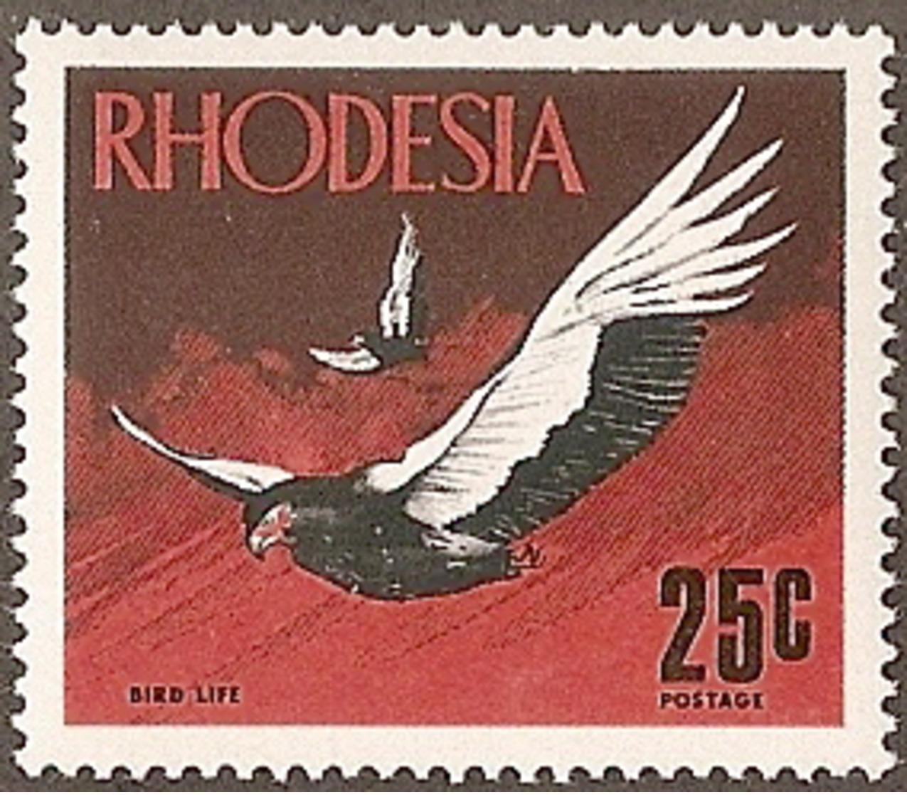 Rhodesia,  Scott 2018 # 290,  Issued 1970,  Single,  MNH,  Cat $ 4.25,   Birds - Rhodesia (1964-1980)