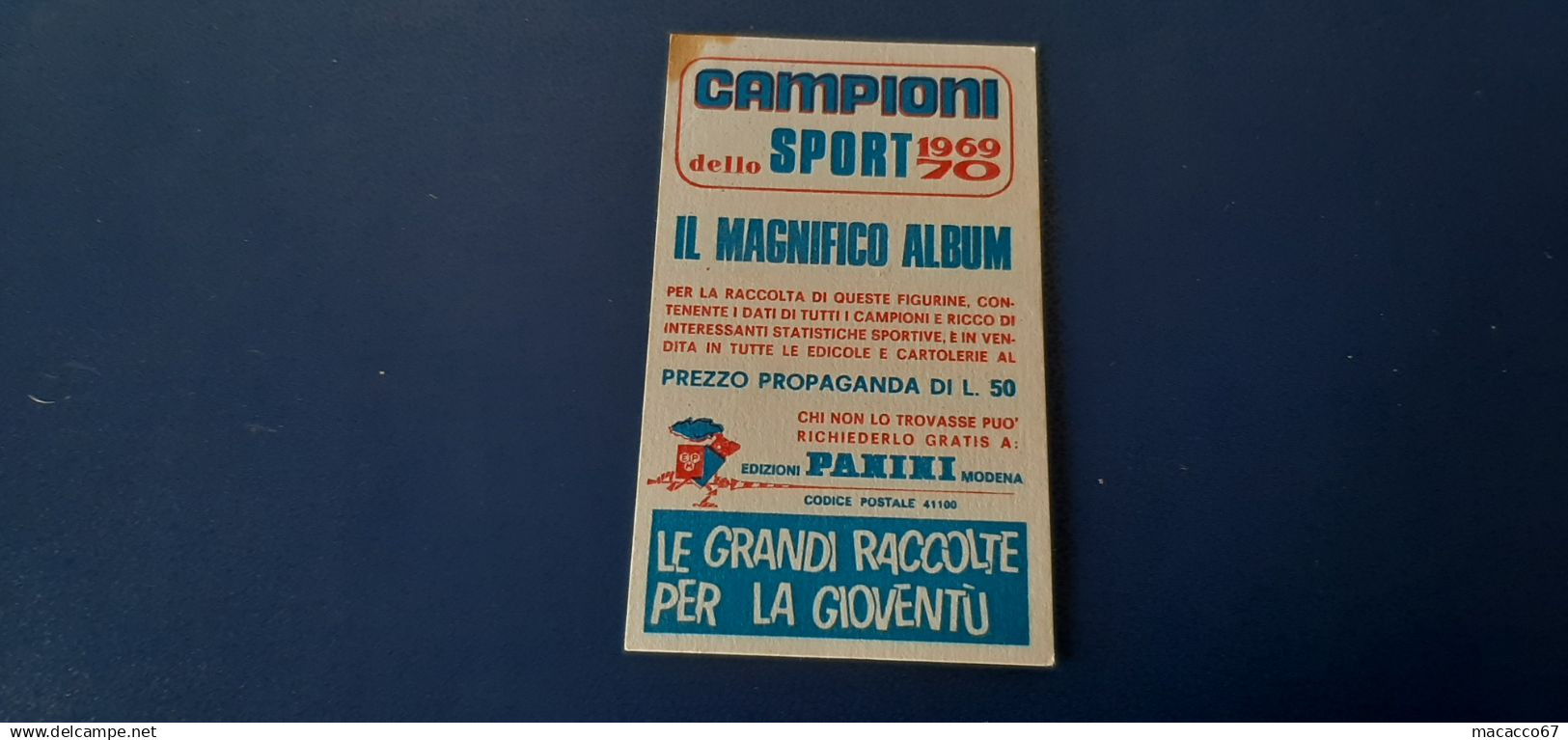 Figurina Panini Campioni Dello Sport 1969 - 166 Franco Superchi - Edizione Italiana