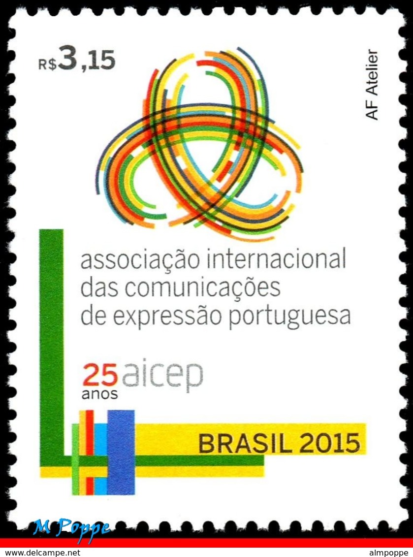 Ref. BR-3300-Q BRAZIL 2015 JOINT ISSUE, WITH PORTUGAL ETC, AICEP,, INTL.ASSOC.COMM.PORTUGUESE,BLOCK MNH 4V Sc# 3300 - Ongebruikt