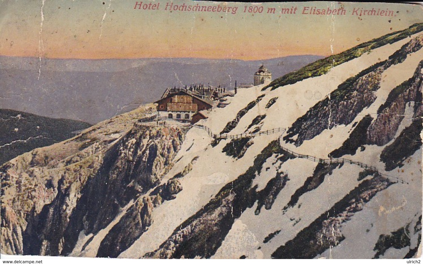 AK Hotel Hochschneeberg Mit Elisabeth-Kirchlein - Ca. 1919 (39416) - Schneeberggebiet