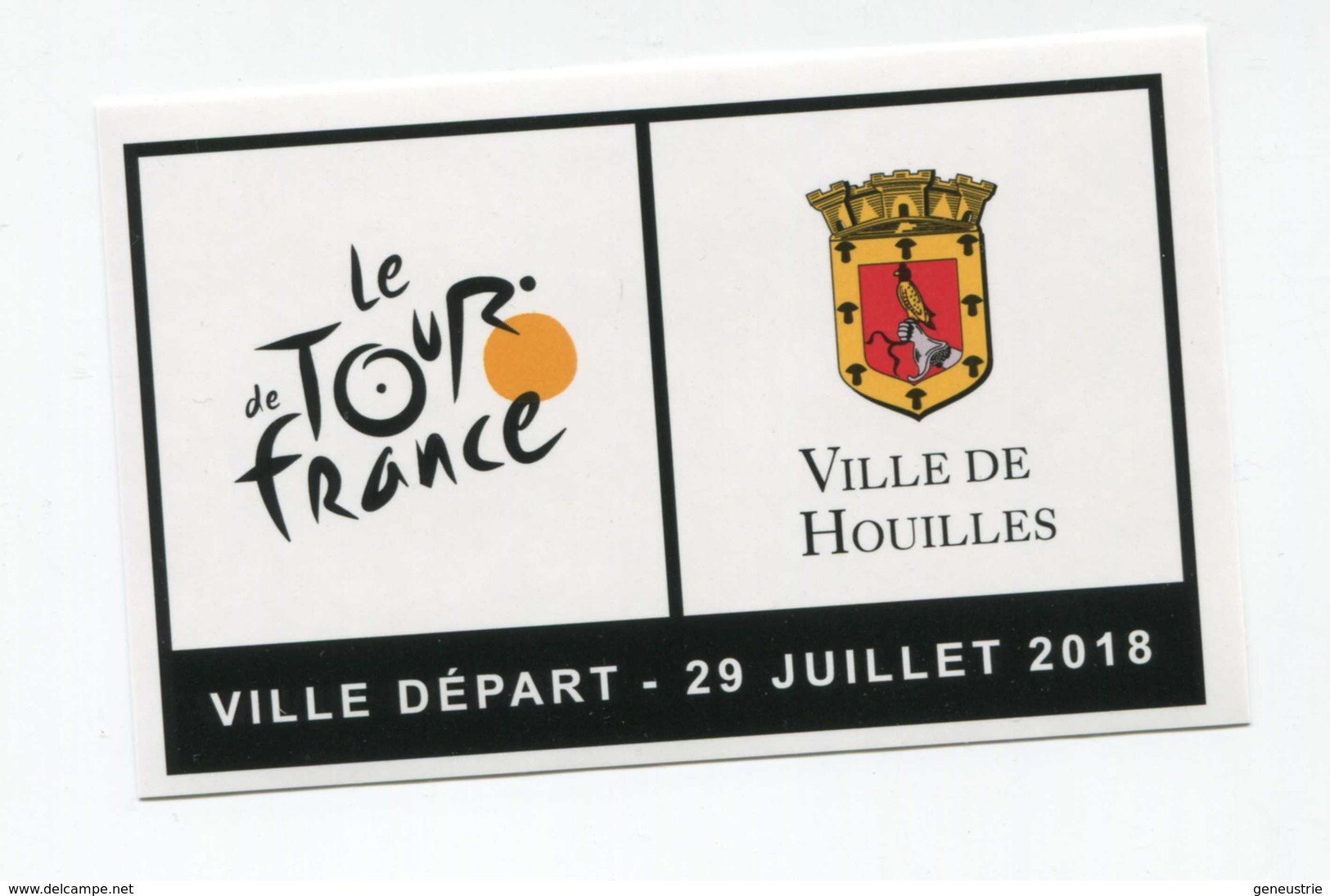 Sticker Autocollant "Le Tour De France / Houilles Ville Départ 29 Juillet 2018" Cyclisme - French Cycling - Cyclisme