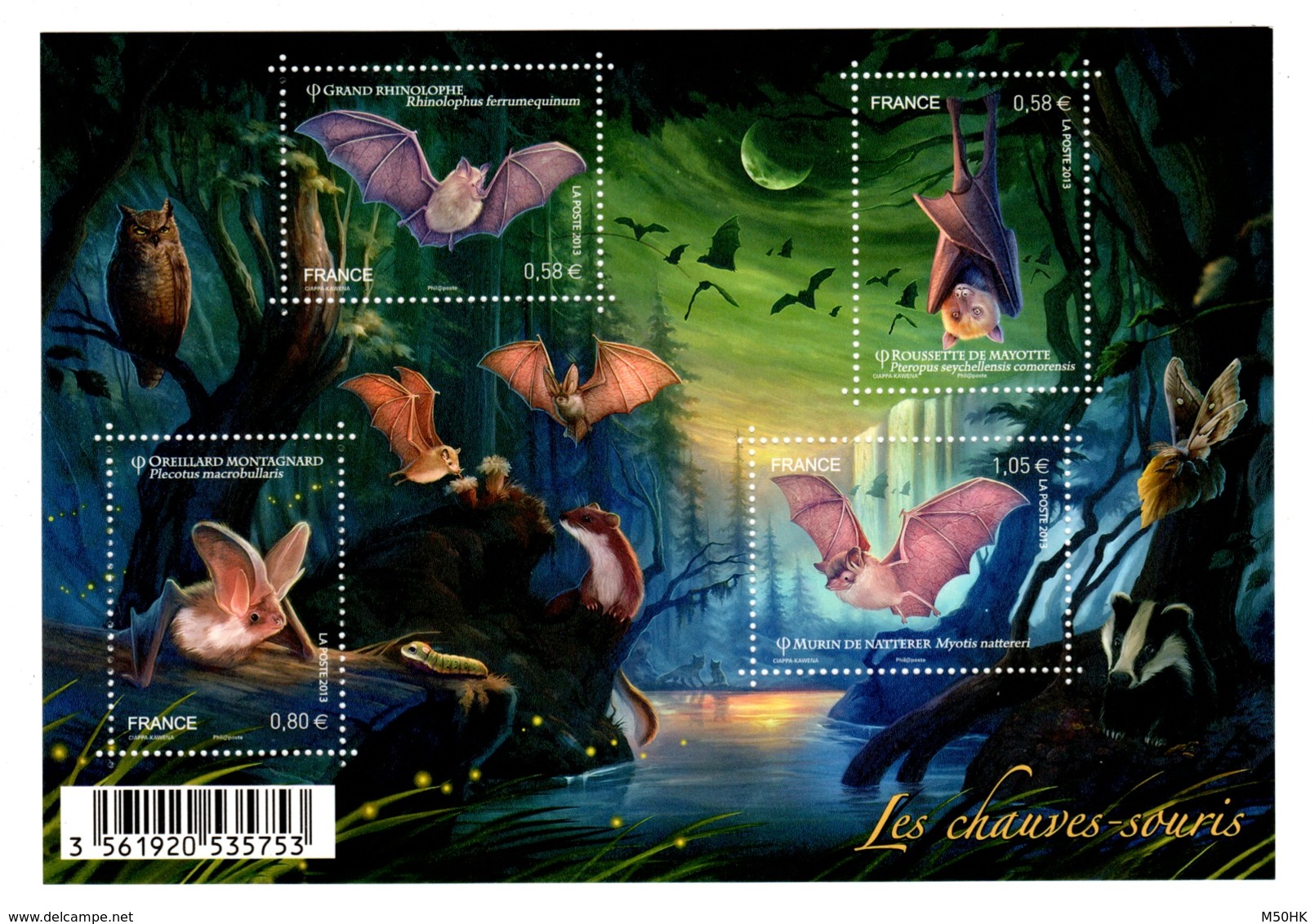 YV F4739 YV 4739 à 4742 N** Chauve-souris - Prix = Faciale - Unused Stamps