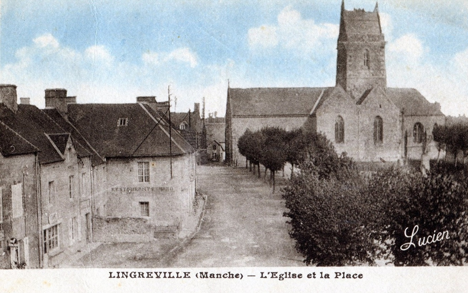 LINGREVILLE: L'Eglise Et La Place - Other Municipalities
