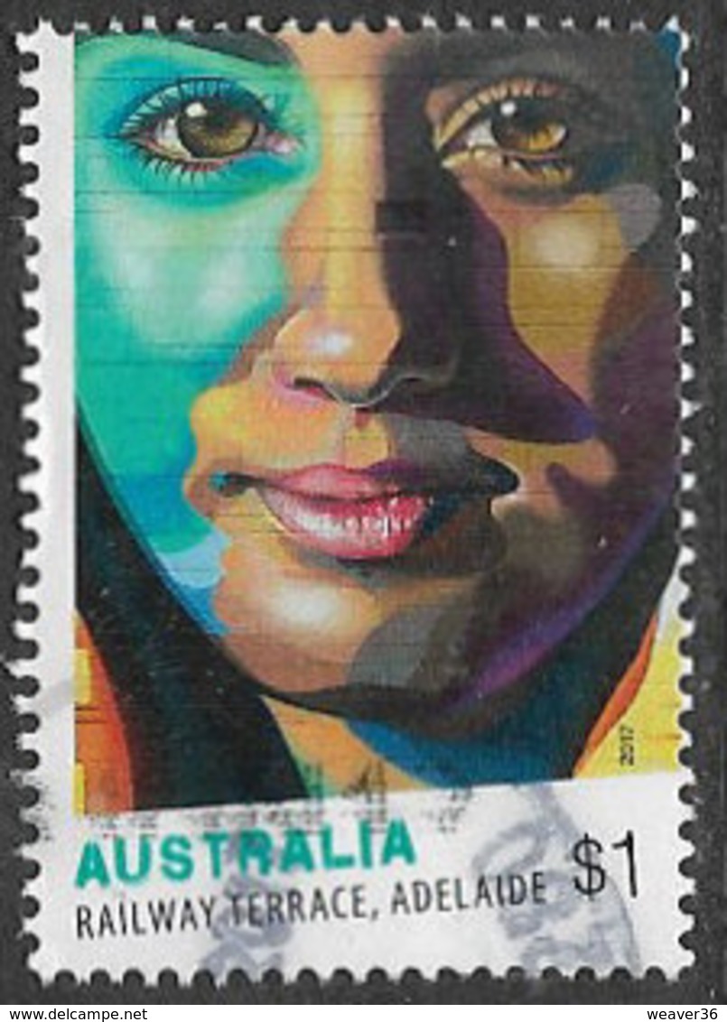 Australia 2017 Street Art $1 Type 3 Sheet Stamp Good/fine Used [39/31926/ND] - Used Stamps