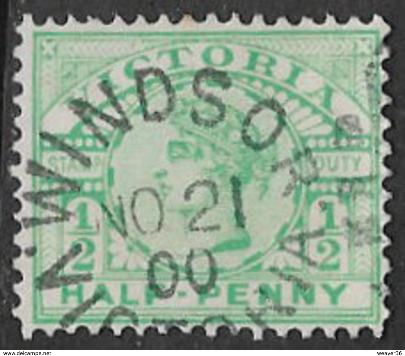 Victoria SG356 1899 Definitive ½d Good/fine Used [39/31927/6D] - Used Stamps