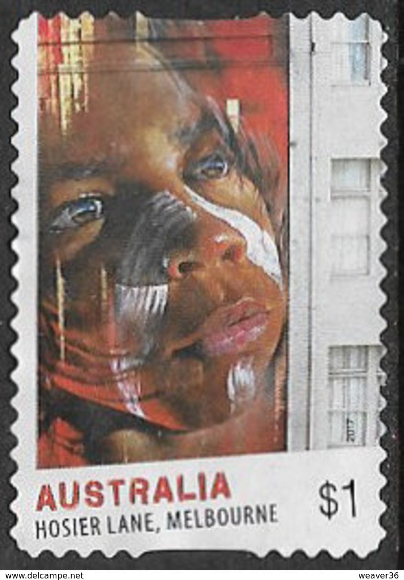 Australia 2017 Street Art $1 Type 4 Self Adhesive Good/fine Used [39/31930/ND] - Used Stamps