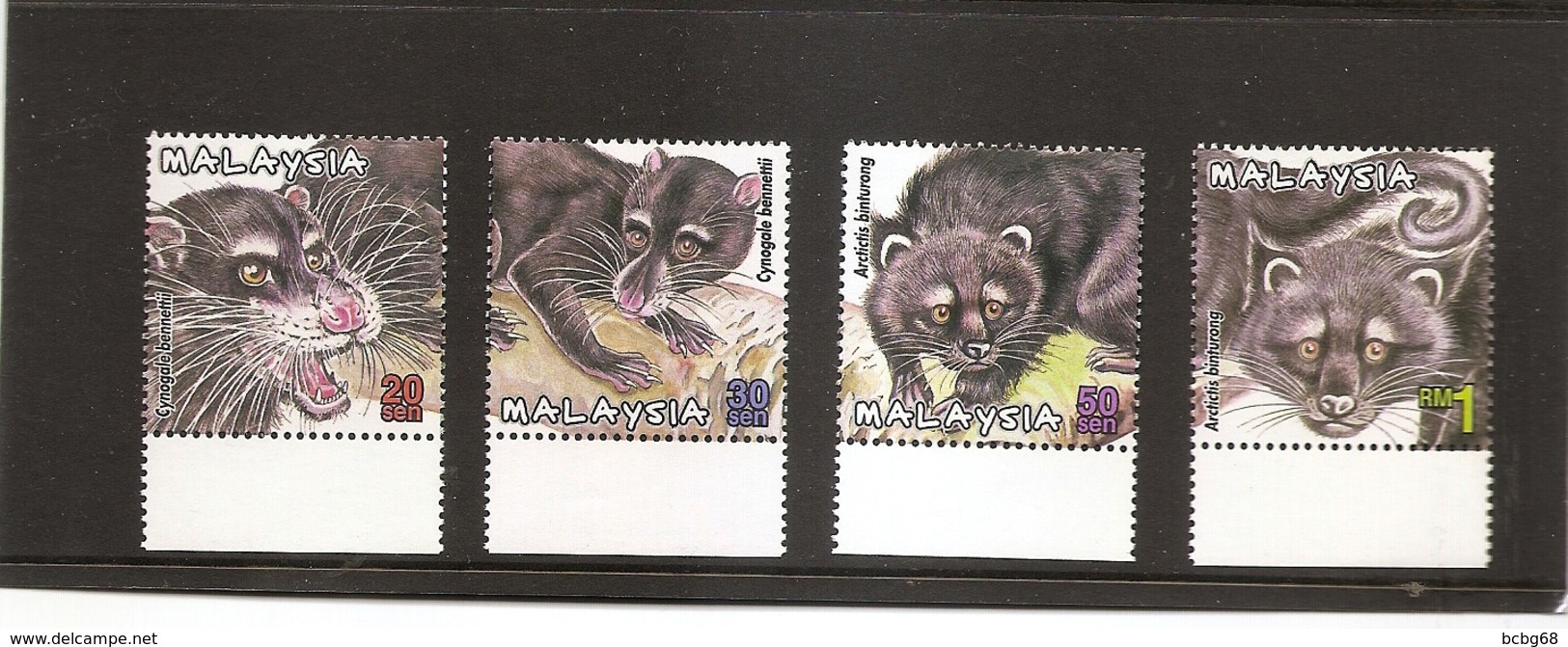 MALAYSIA Protected Endangered Animals MNH Scott 804-7 SG 923-26 - Malaysia (1964-...)