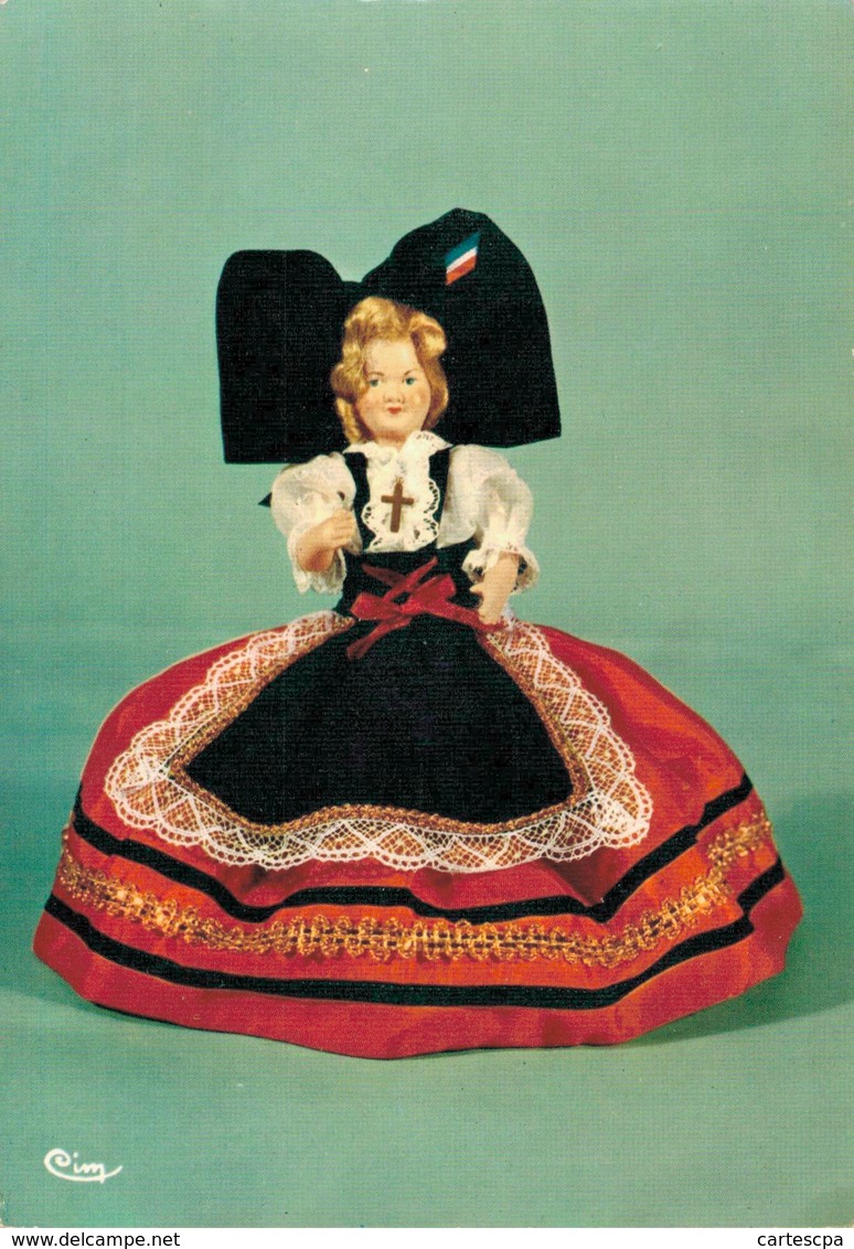 Poupée De France Costume Folklorique Alsace Alsacienne  CPM Ou CPSM - Autres & Non Classés