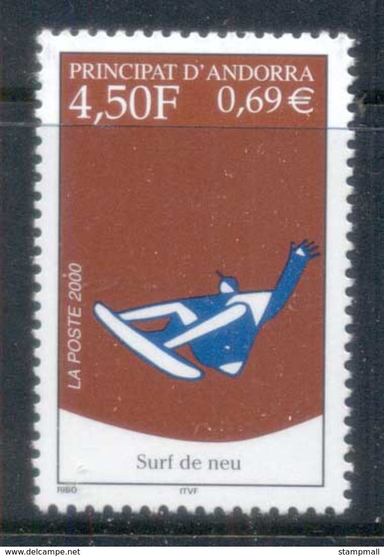 Andorra (Fr) 2000 Snowboarding MUH - Unused Stamps